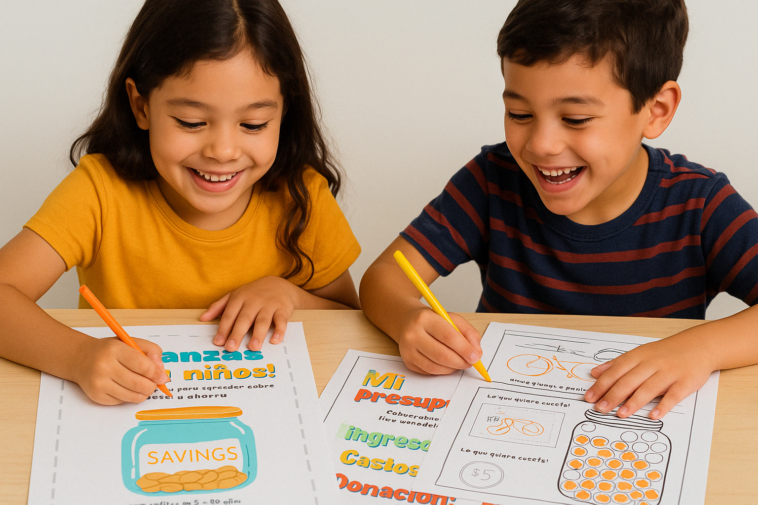 Finanzas para niños - un workbook para aprender sobre dinero y ahorro